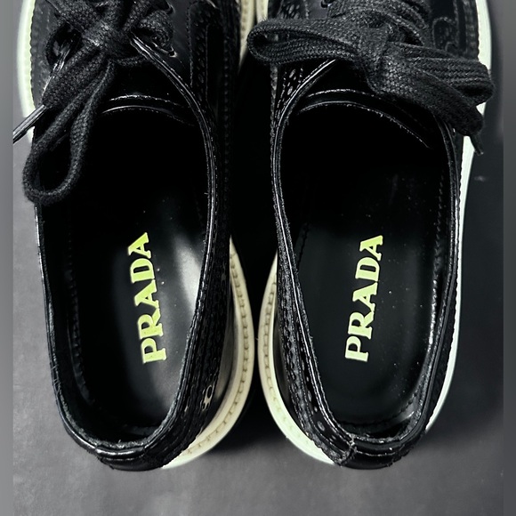 Prada Leather Wingtip Platform Brogues - Picture 3 of 8